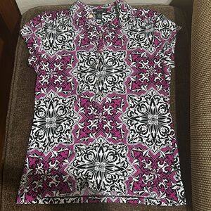 Alfani Purple Patterned Blouse